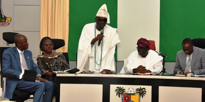 PHOTO NEWS: GOV SANWO-OLU MEETS WITH LAGOS STATE COUNCIL OF OBAS AT LAGOS HOUSE, IKEJA, ON THURSDAY, JULY 11, 2019