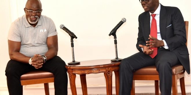 PHOTOS: GOV SANWO-OLU RECEIVES FEDERATION INTERNATIONALE DE FOOTBALL ASSOCIATION (FIFA) U-20 WOMEN’S WORLD CUP INSPECTION TEAM AT LAGOS HOUSE, ALAUSA, IKEJA