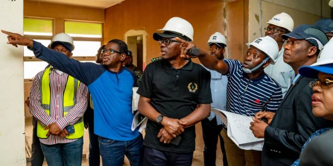 PHOTO NEWS: GOV. SANWO-OLU INSPECTS REVENUE HOUSE AND SECRETARIAT EXTENSION, ALAUSA