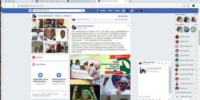 FASHOLA WARNS AGAINST USE OF FAKE FACEBOOK ACCOUNT IN HIS NAME