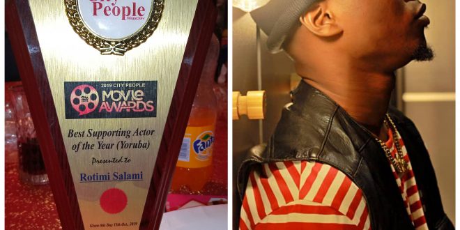 Nollywood Actor Rotimi Salami keeps winning.