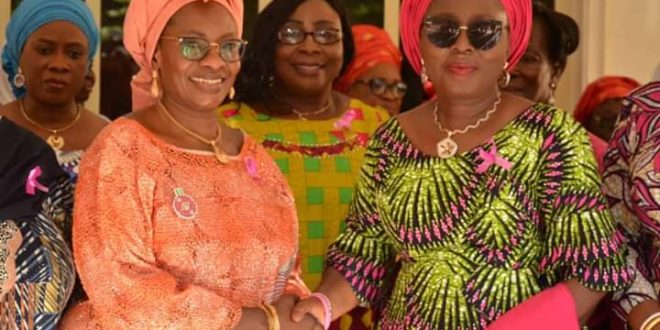 PHOTO NEWS: Mrs Akeredolu receives Minister for women affair and social development, Mrs Pauline K. Tallen