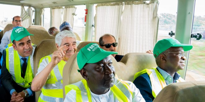 PICTURES: FASHOLA, ALIYU, AYADI, MINISTERS FROM MEMBER COUNTRIES OF TRANS SAHARA ROAD LIAISON COMMITTEE INSPECT FEDERAL HIGHWAY PROJECTS IN KADUNA AND NASARAWA STATES