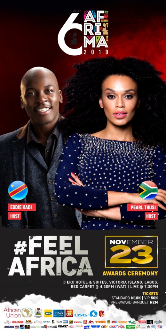 6th AFRIMA: Pearl Thusi, Eddie Kadi to host Main Awards Ceremony