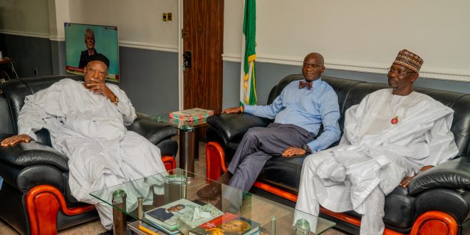 PICTURES: FASHOLA, ALIYU RECEIVE THE GOVERNOR OF NASARAWA STATE ON COURTESY VISIT AND MEETING TO DISCUSS DEVELOPMENTAL ISSUES IN ABUJA