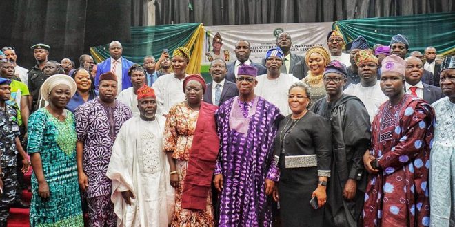 Faces at swearing in of Dapo Abiodun 34 strong Exco members