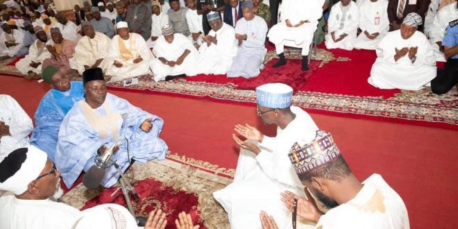 PRESIDENT BUHARI ATTENDS NIECE’S WEDDING IN ABUJA, BLESSES THE COUPLE