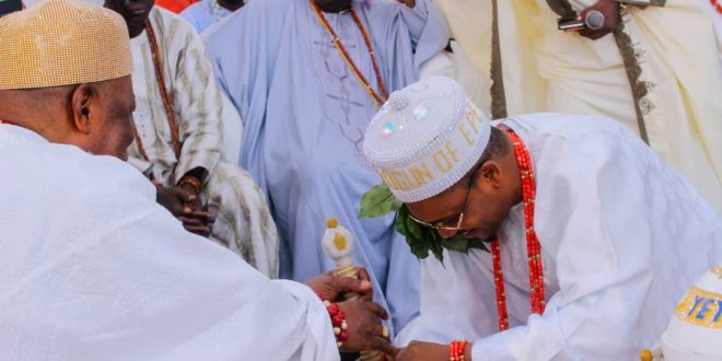 Oba Oloja of Epe Honours Shina Peller With Chieftaincy Title of Akinrogun of Epe land