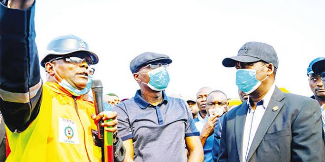 SANWO-OLU VISITS SCENE OF ABULE ADO EXPLOSIONS, ORDERS INVESTIGATION