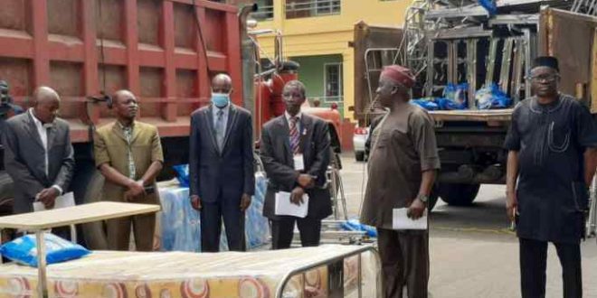 CORONAVIRUS: Ibadan Abattoir Donates 100 Hospital Beds, Mattresses, Furniture To Oyo