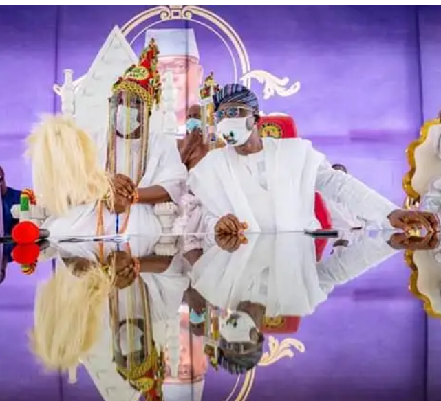 Keep Your Doors Open To All -Akiolu Advises New Oniru As Sanwo-Olu Presents Staff of Office