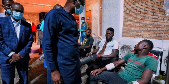 Lekki shootings!Gov Sanwoolu vists victims