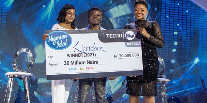 NIGERIAN IDOL: BIGI REFRESHES KINGDOM KROSEIDE TO VICTORY