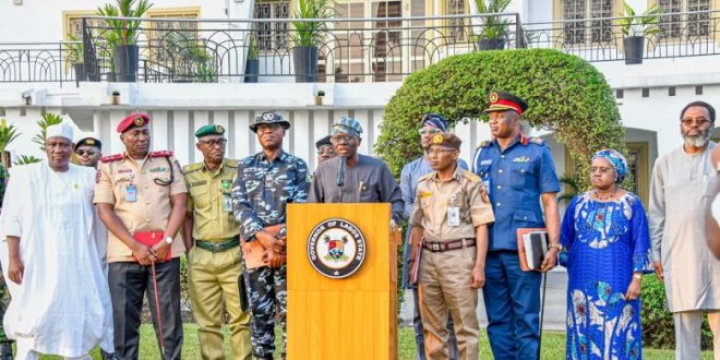 SECURITY THREATS: SANWO-OLU DIRECTS SECURITY AGENCIES TO RAISE VIGILANCE LEVEL, ALLAYS LAGOSIANS’ FEAR