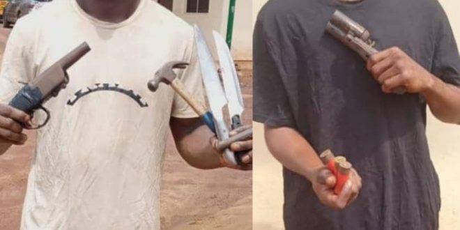 *ENUGU POLICE OPERATIVES ARREST 2 MALE ARMED ROBBERY AND CULTISM SUSPECTS, RECOVER FIREARMS, AMMUNITION AND OTHER EXHIBITS;*