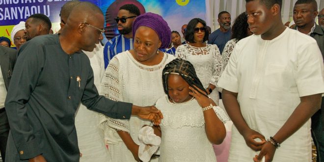 PICTURES: GOVERNOR SANWO-OLU AT THE SERVICE OF SONGS/TRIBUTE OF HIS LATE SENIOR SPECIAL ASSISTANT, OMOTAYO SANYAOLU