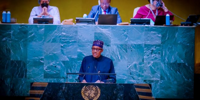 PICTURES: GOV. SANWO-OLU AT PRESIDENT BUHARI’S ADDRESS AT THE 77TH SESSION OF UNITED NATIONS GENERAL ASSEMBLY IN NEW YORK