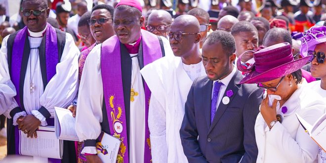 SANWO-OLU, ANGLICAN BISHOPS, PRIESTS BID ARCHBISHOP OLUMAKAIYE FAREWELL