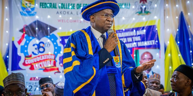 For the RECORDS!Convocation Lecture Delivered by H.E Babatunde Raji Fashola SAN at the 38th Convocation of the Federal College of Education (Technical) Akok