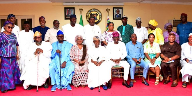 PICTURES: EXECUTIVE MEMBERS OF LAGOS LEGISLATORS FORUM PAY CONGRATULATORY VISIT TO GOVERNOR SANWO-OLU AT THE LAGOS HOUSE, MARINA, ON WEDNESDAY, 19 APRIL 2023