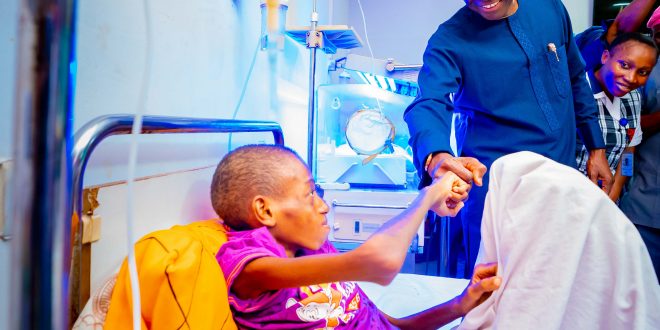 SANWO-OLU TAKES OVER MEDICAL CARE OF 13-YEAR-OLD BOY WITH MISSING INTESTINE