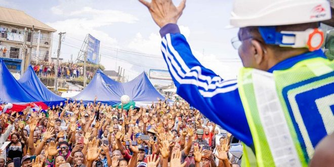 GOV OTTI FLAGS OFF RECONSTRUCTION OF PORT HARCOURT ROAD ABA, SAYS JINX FINALLY BROKEN