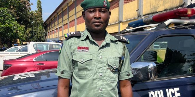 LAGOS STATE POLICE COMMAND BRINGS IN POLICE OFFICER CAUGHT ON CAMERA SHOOTING IN LADIPO MARKET