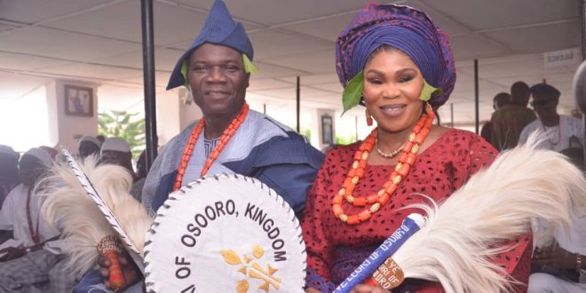 Architect Kashimawo Olafioye and Wife Conferred Prestigious Titles in Osooro Kingdom’s Royal Ceremony