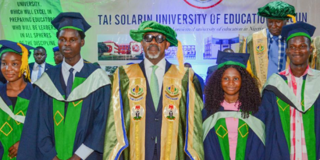 TASUED Convocation: Abiodun Gifts Three Best Graduating Students N2m Each