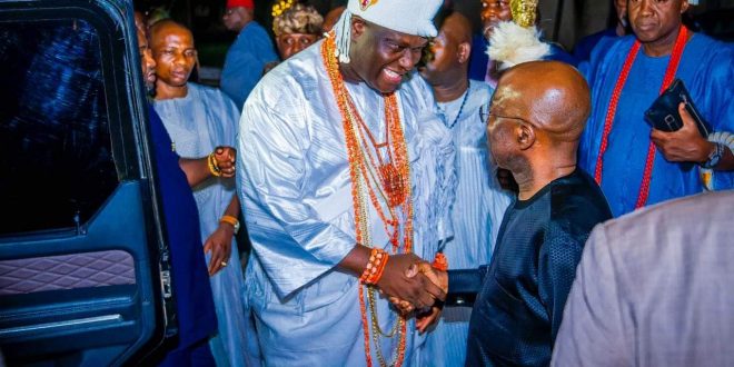 “Ooni of Ife Hails Abia Governor Otti, Predicts Unmatched Governance Legacy”