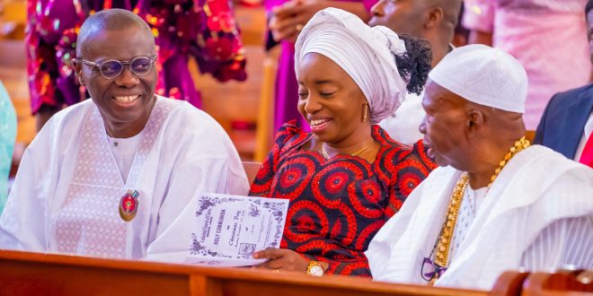 GOV. SANWO-OLU, FIRST LADY ATTEND CHRISTMAS SERVICE AT THE CATHEDRAL CHURCH OF CHRIST MARINA, ON MONDAY, 25 DECEMBER, 2023