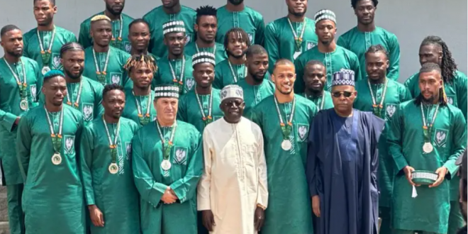 “President Tinubu Applauds Super Eagles’ AFCON Journey in Presidential Villa Address”