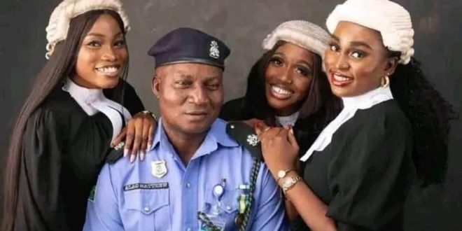 “Celebrating Success: Nigerian Police Officer’s Daughters Called to the Bar Amidst Adversity”