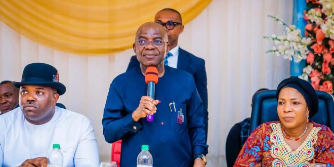 “Abia State Governor Otti Receives Overwhelming Vote of Confidence from Party Leadership and Assembly Members”