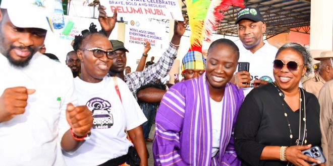 LASG OFFICIALS RECEIVES MS. PELUMI NUBI, UK-BASED NIGERIAN WHO DROVE LONDON-LAGOS AT THE SEME BORDER, BADAGRY, ON SUNDAY, 7TH APRIL 2024