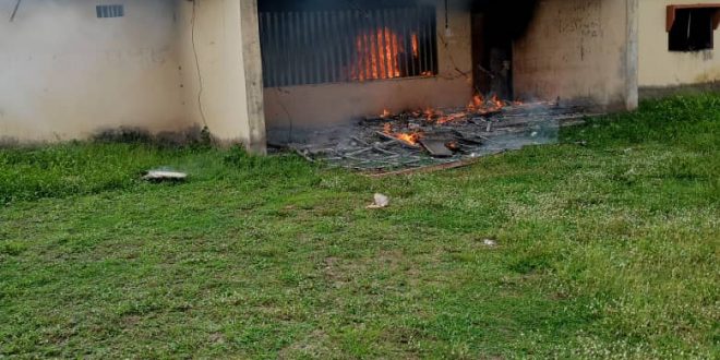 “INEC Office in Benue State Burnt Down by Protesting Youths”