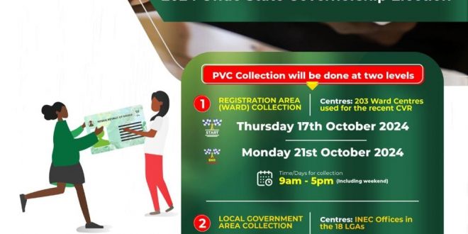 INEC Announces PVC Collection Dates for Ondo State: Over 89,000 New Cards Ready