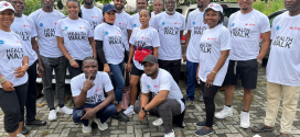 Participants at the Annual SUNU Health 8km Walk and aerobic exercise in partnership with Catholic Chaplaincy, LUTH on Saturday, November 9, 2024.